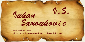 Vukan Samouković vizit kartica